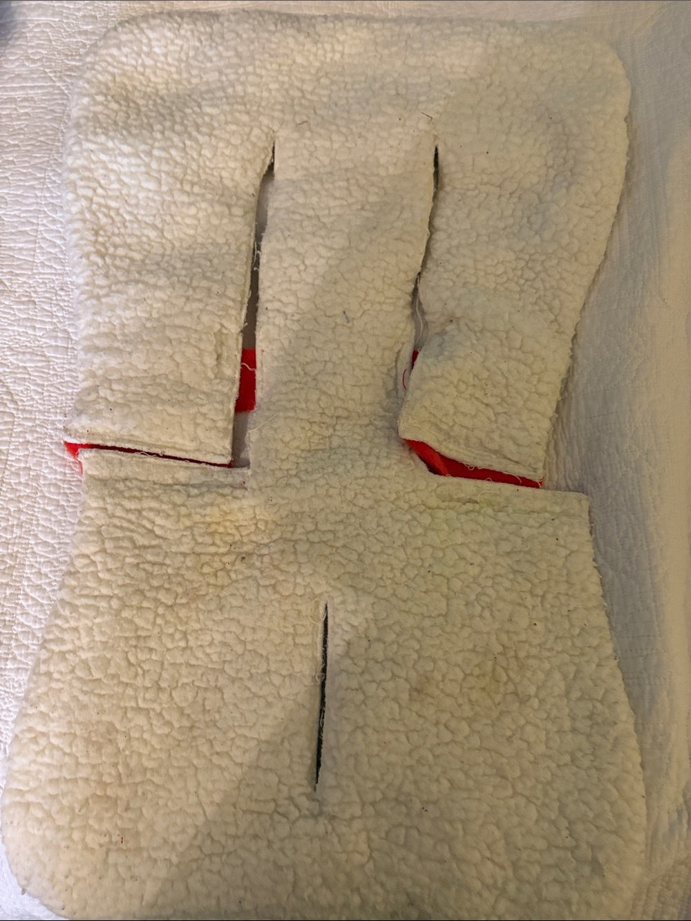 Cream Sherpa Kids Overalls Insert